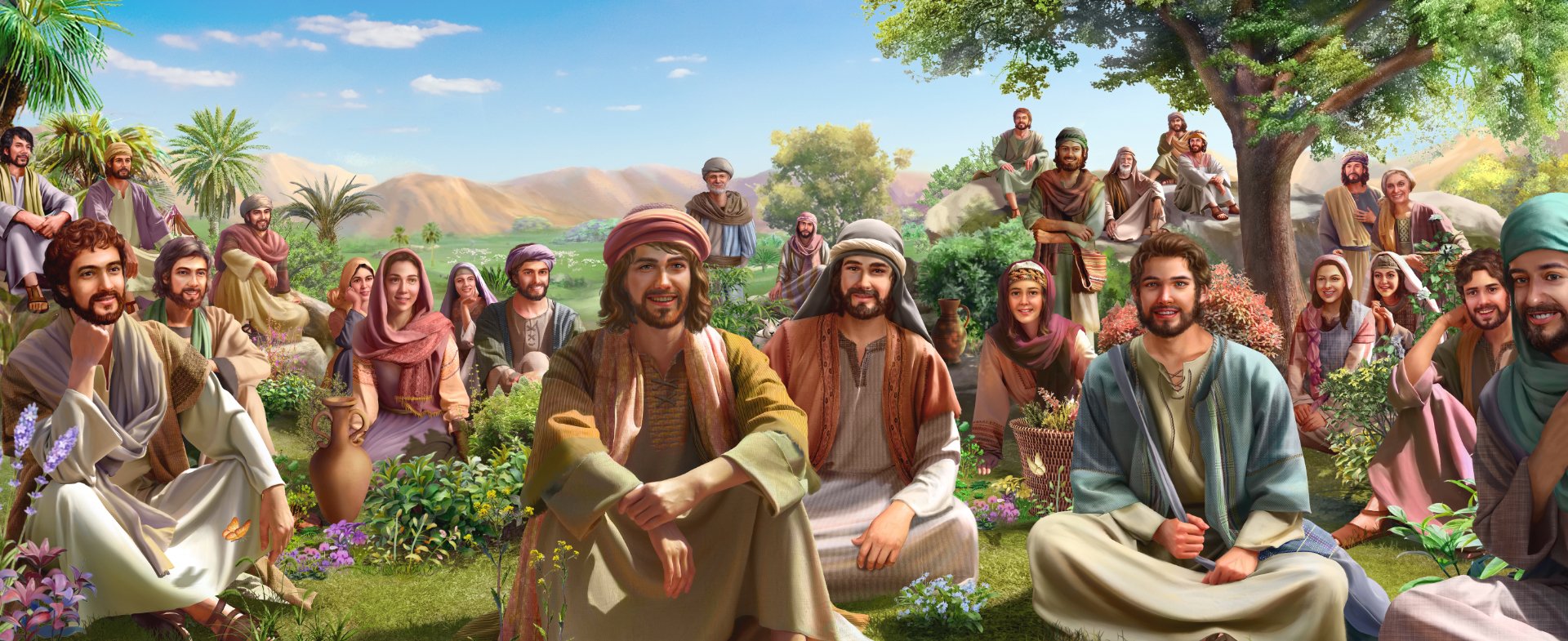 Disciples And God’s Followers Happily Listen To A Sermon