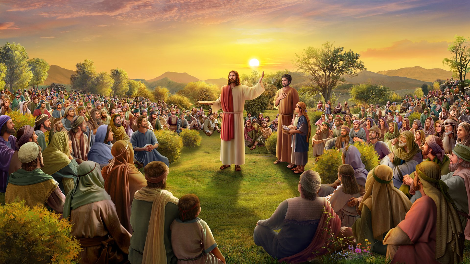 Five Loaves And Two Fish-The Lord Jesus Takes Bread And Blesses It