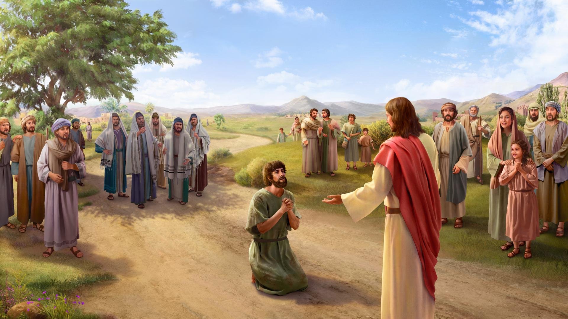 While The Lord Jesus Healing A Man, The Pharisees Blaspheming And Resisting The Lord Jesus